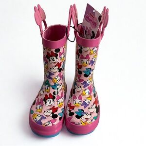 Disney Minnie Mouse Toddler Rain Boots Size 5-6 NEW
